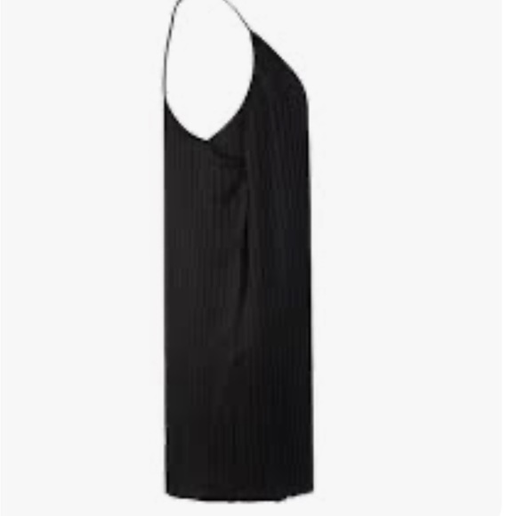 All Saints Black Pleat Spaghetti Strap Mini Dress B1/18 - Picture 2 of 13